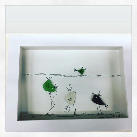 Original P.E.I Sea Glass Art 5” x 7” - Picture 3 of 7